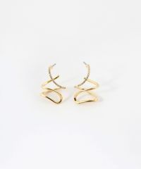 ドローイングツイストチタンポストピアス