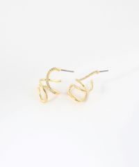 ドローイングツイストチタンポストピアス