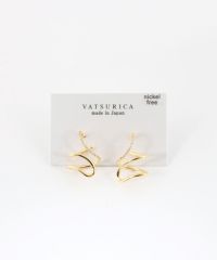 ドローイングツイストチタンポストピアス