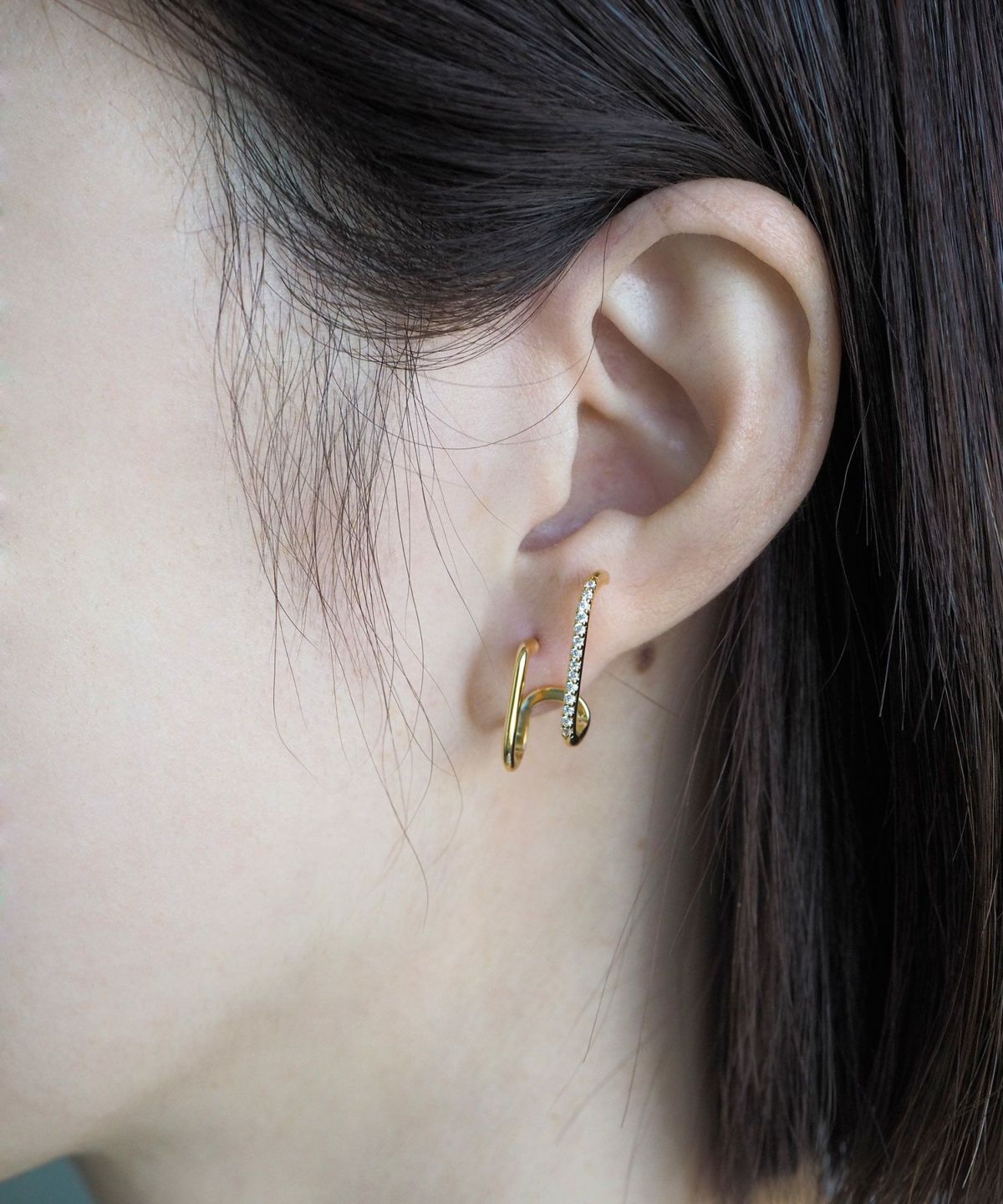 ドローイングバーチタンポストピアス