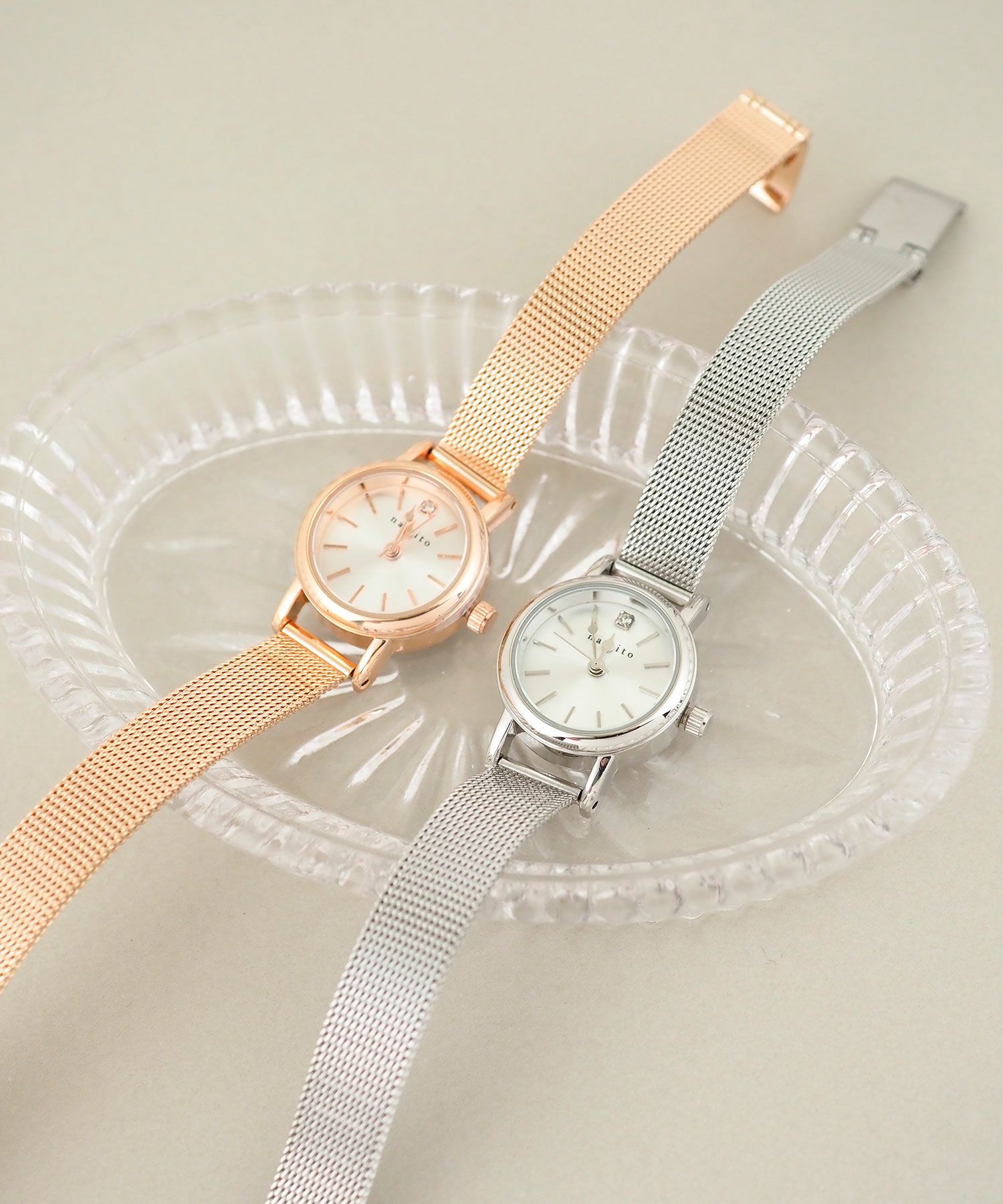 メタルメッシュベルトウォッチ