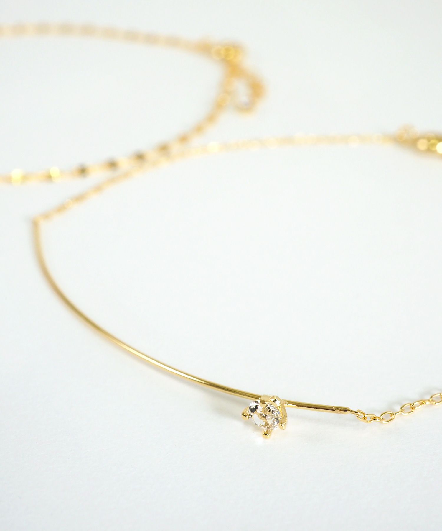 ポイントストーンチェーンセットブレスレット