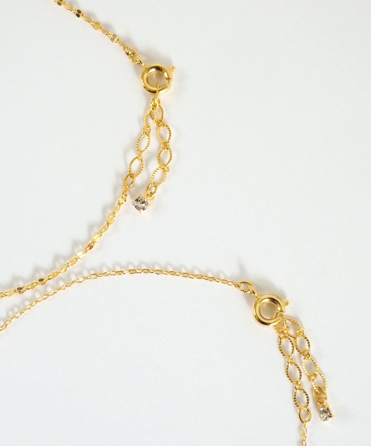 ポイントストーンチェーンセットブレスレット