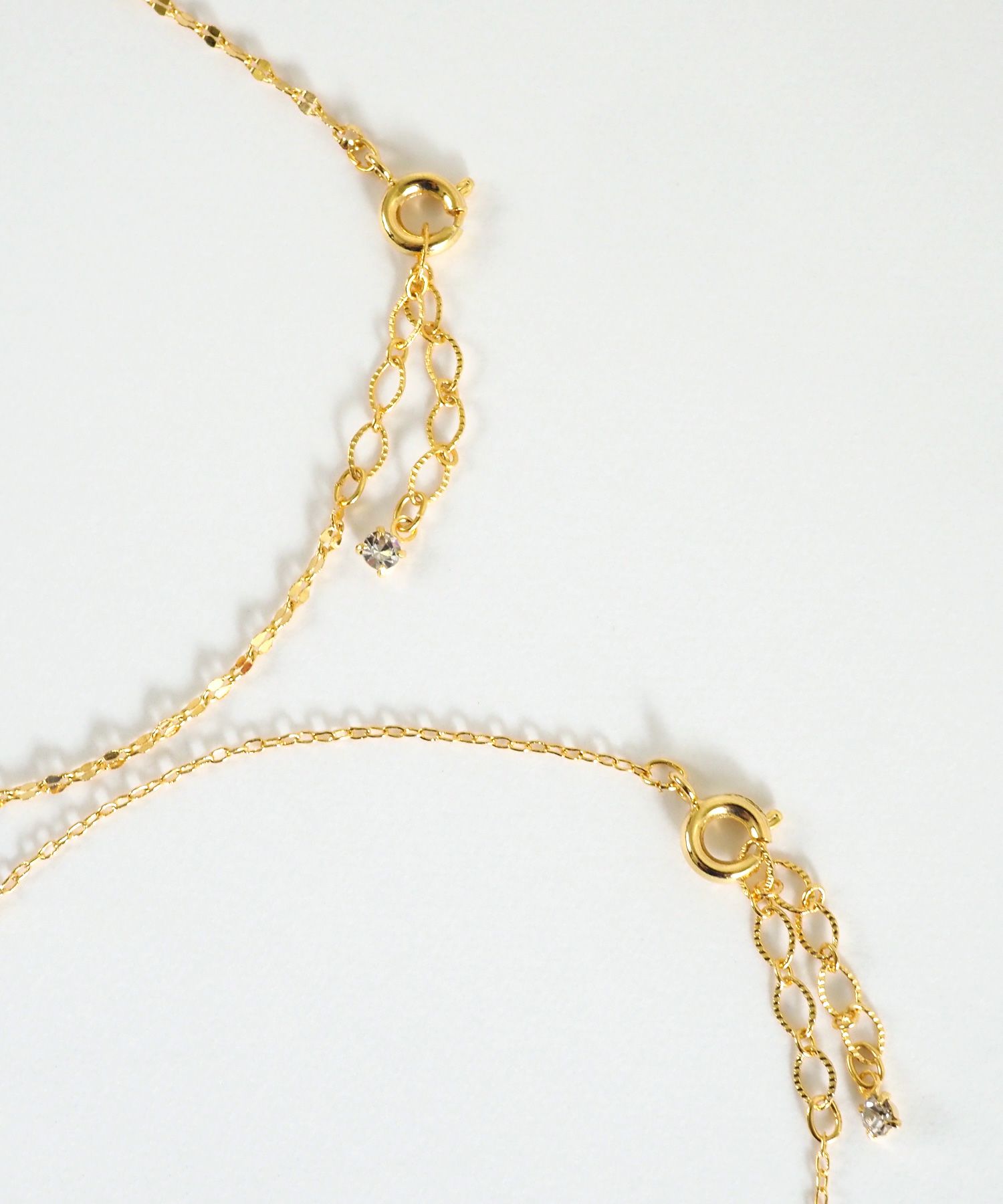 ポイントストーンチェーンセットブレスレット