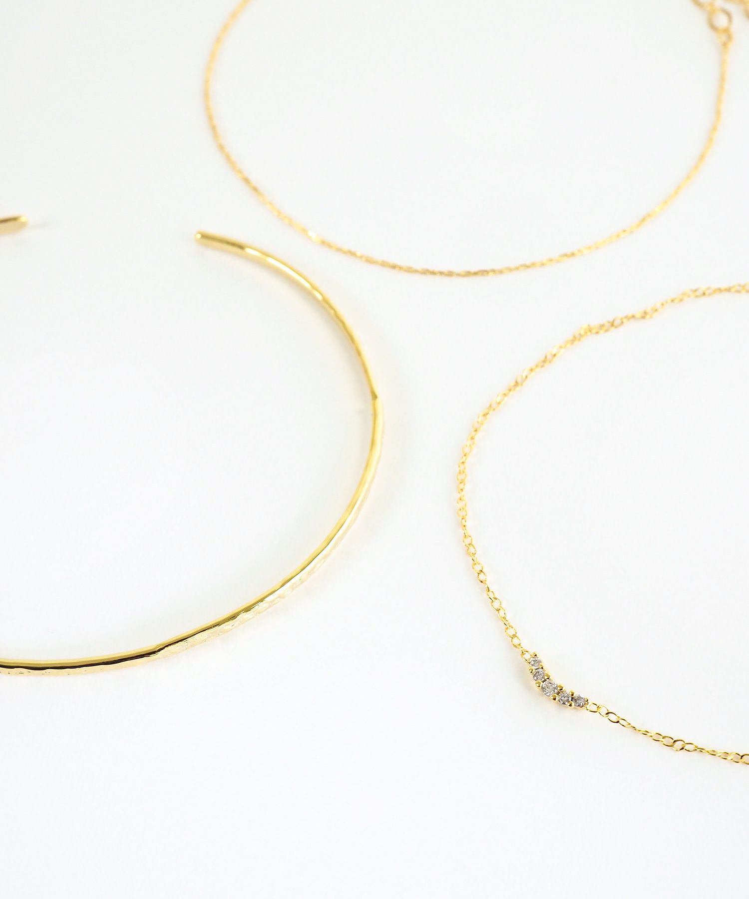 バングル&ポイントチェーンセットブレスレット