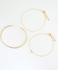 バングル&ポイントチェーンセットブレスレット