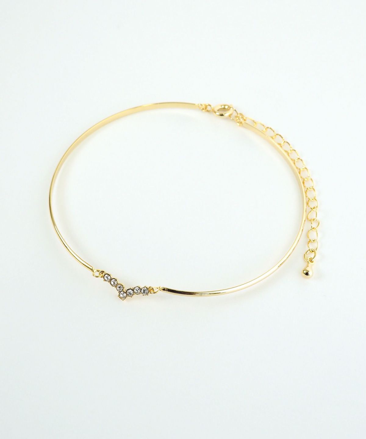 Vモチーフ×メタルラインブレスレット