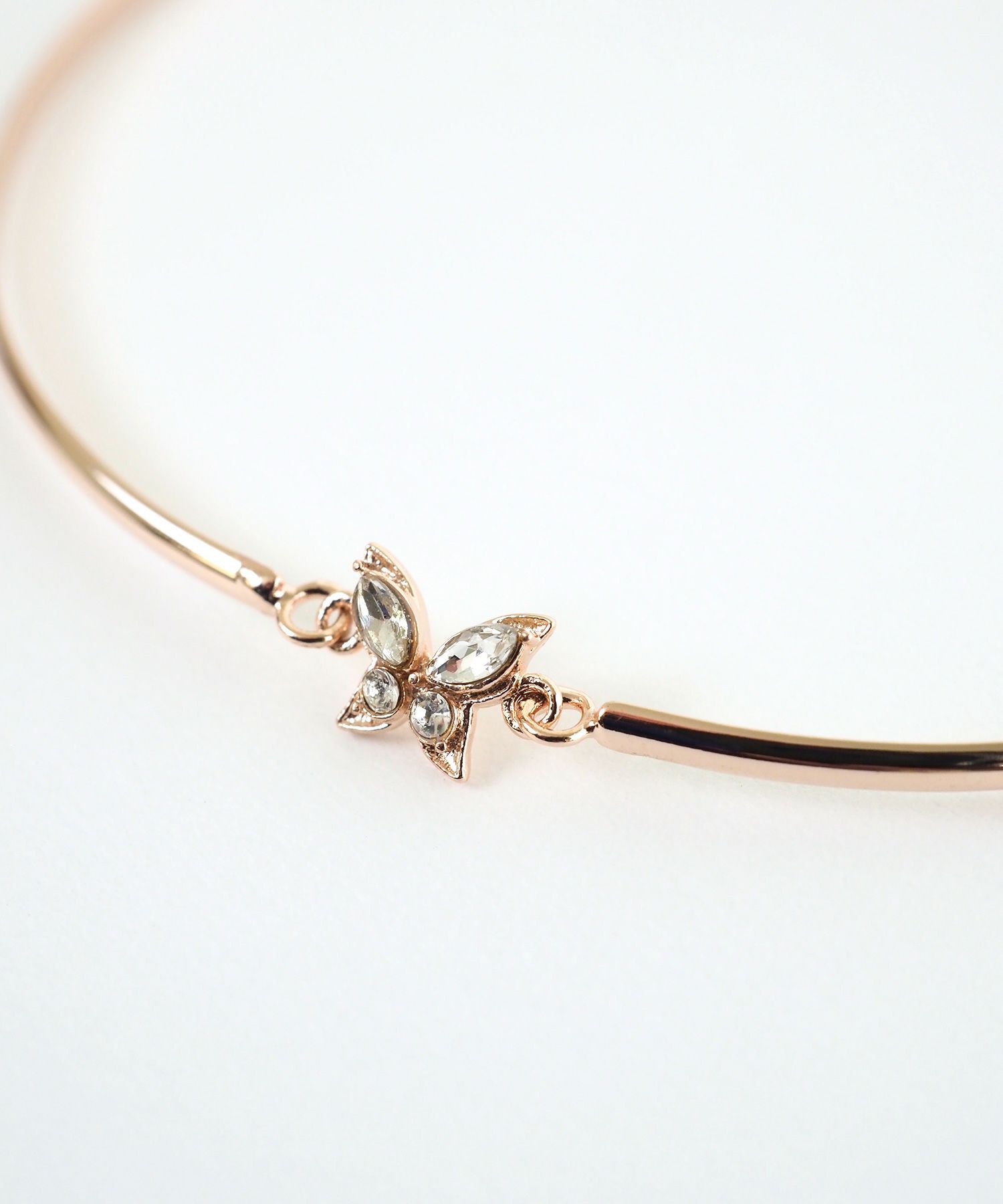 バタフライ×メタルラインブレスレット