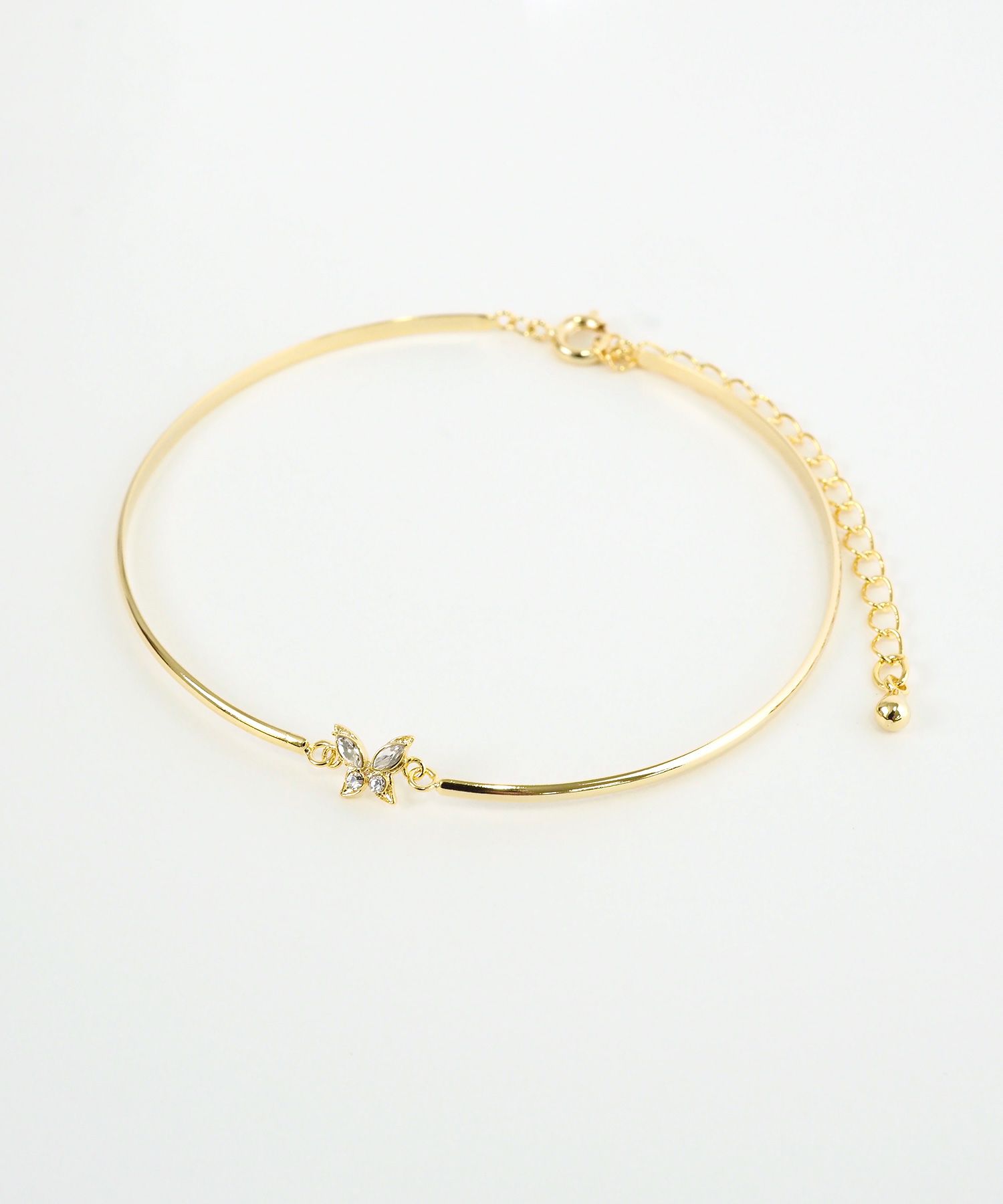 バタフライ×メタルラインブレスレット