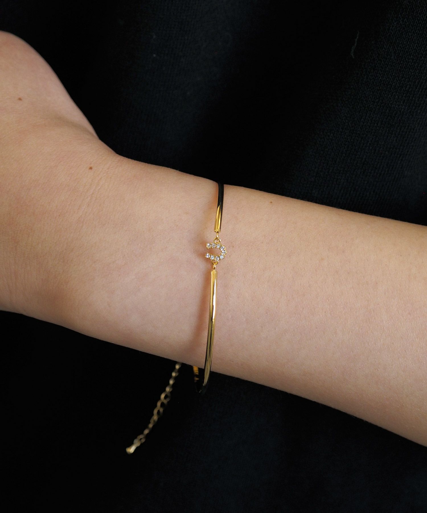 ホースシュー×メタルラインブレスレット