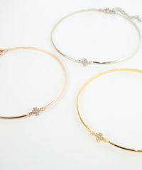 クロス×メタルラインブレスレット