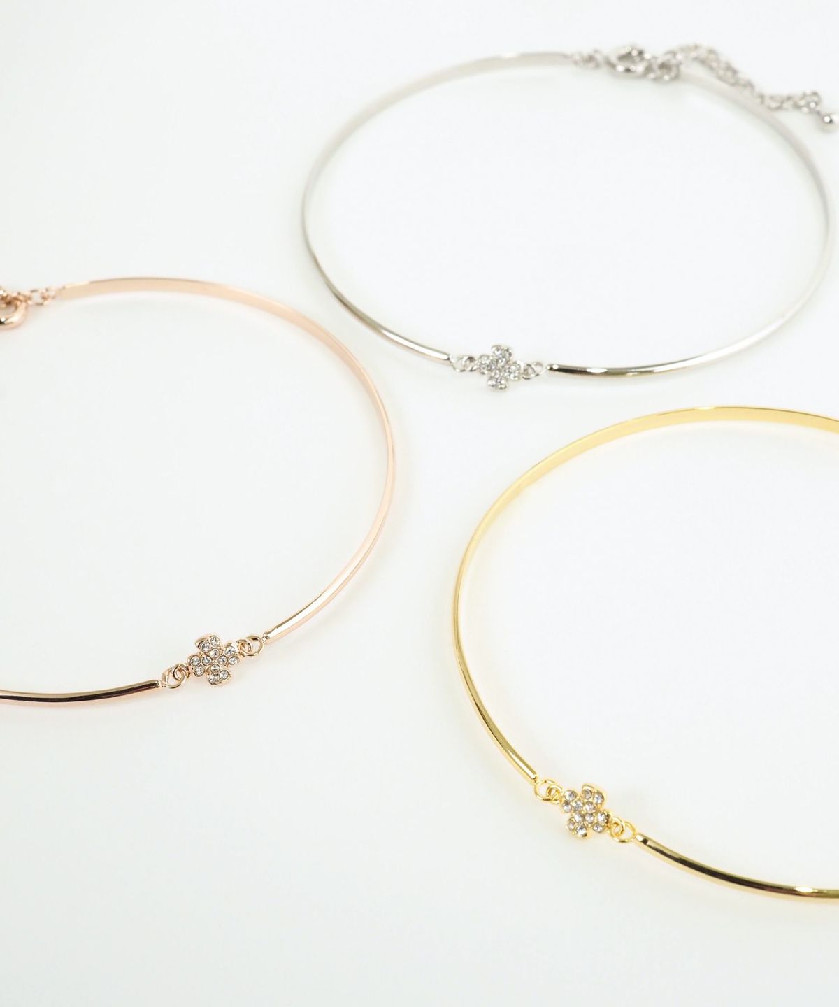 クロス×メタルラインブレスレット