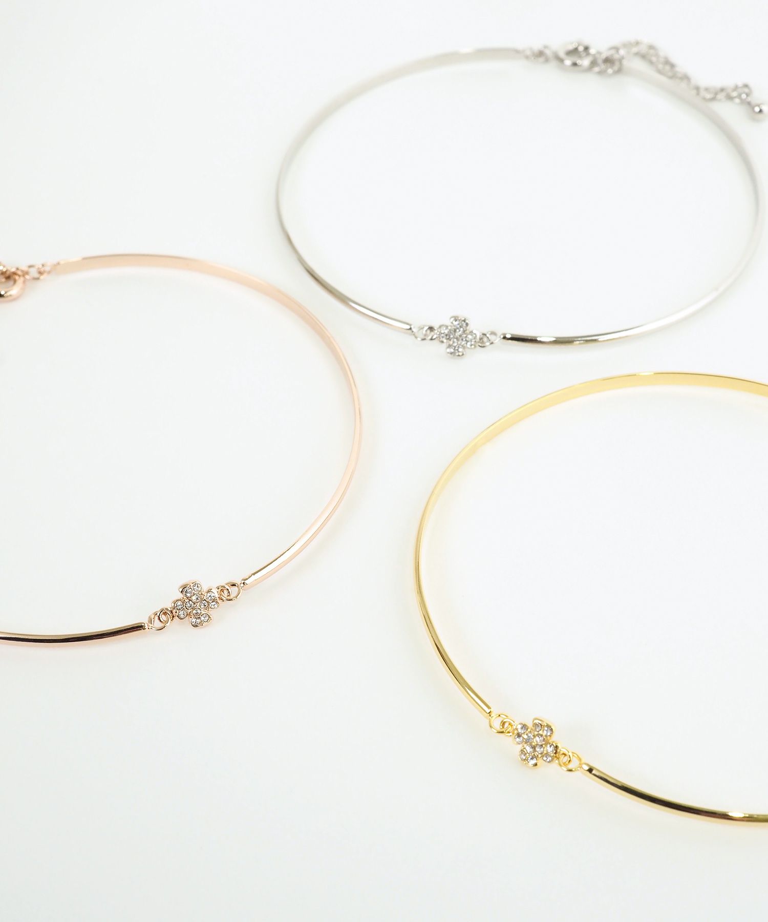 クロス×メタルラインブレスレット