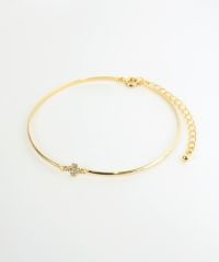 クロス×メタルラインブレスレット