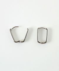 オーバルフープワンタッチピアス