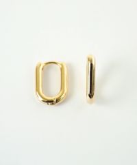 オーバルフープワンタッチピアス