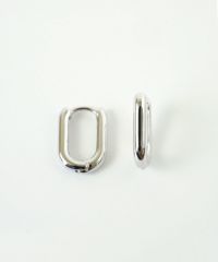 オーバルフープワンタッチピアス