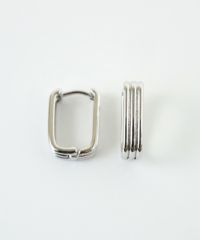 レクタングルフープワンタッチピアス