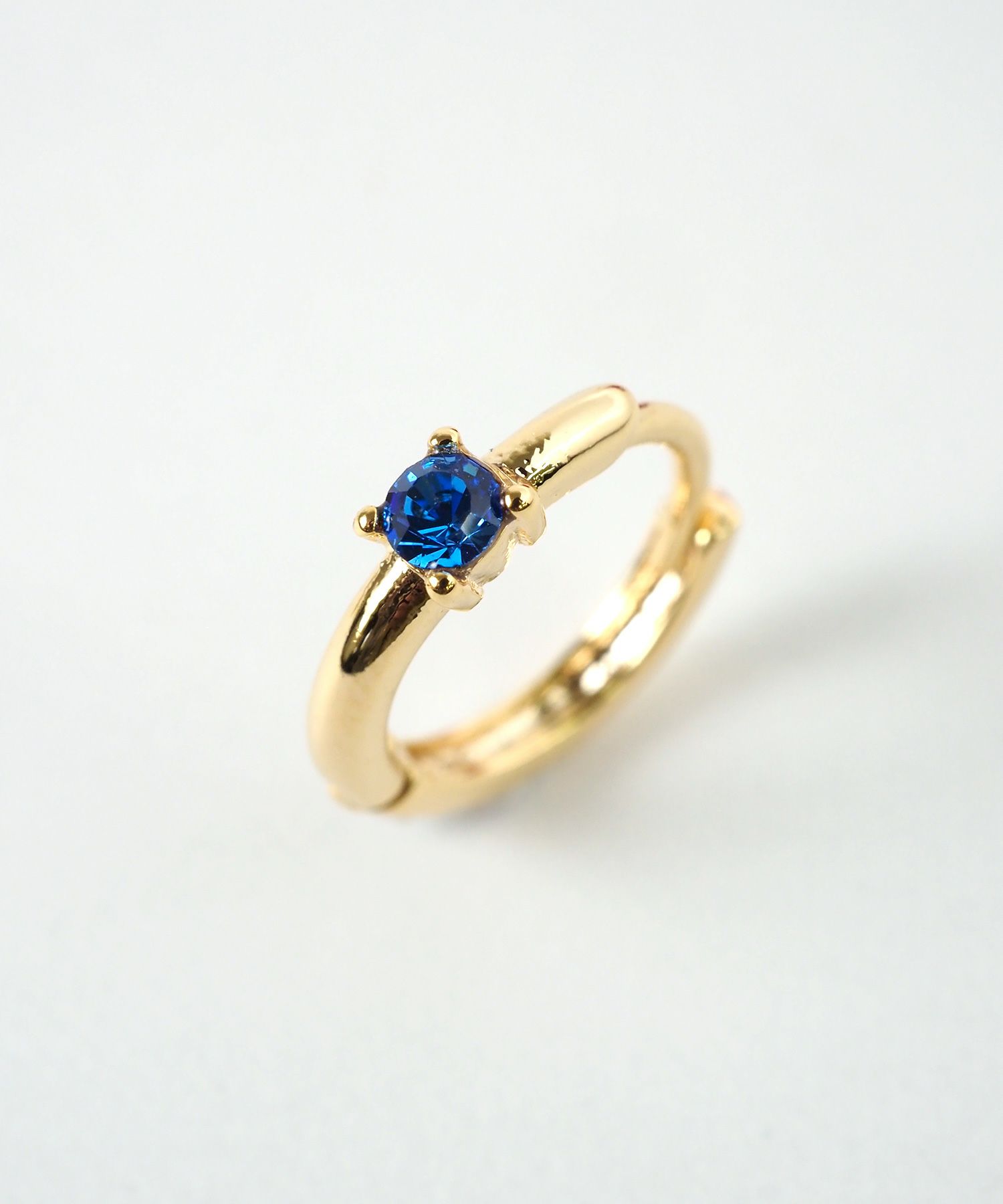 誕生石フープワンタッチピアス