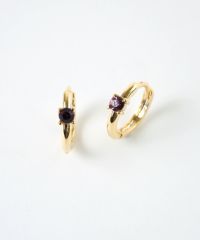 誕生石フープワンタッチピアス