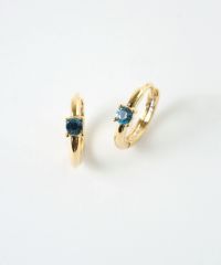 誕生石フープワンタッチピアス