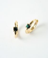 誕生石フープワンタッチピアス
