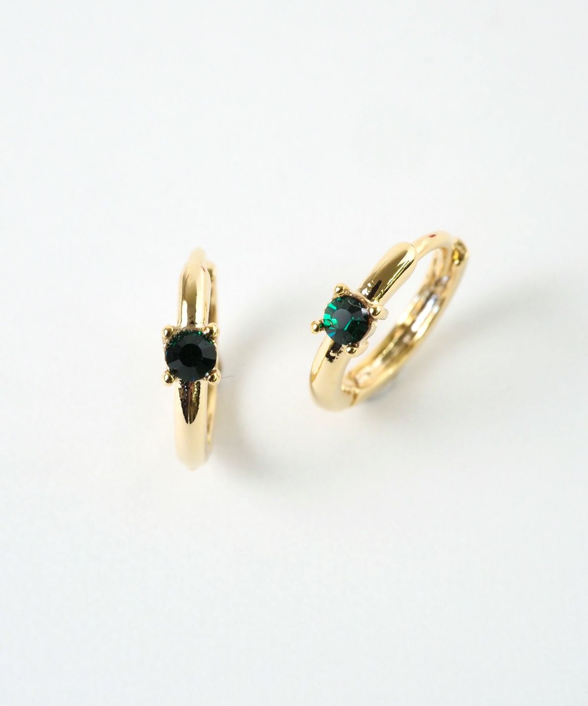 誕生石フープワンタッチピアス