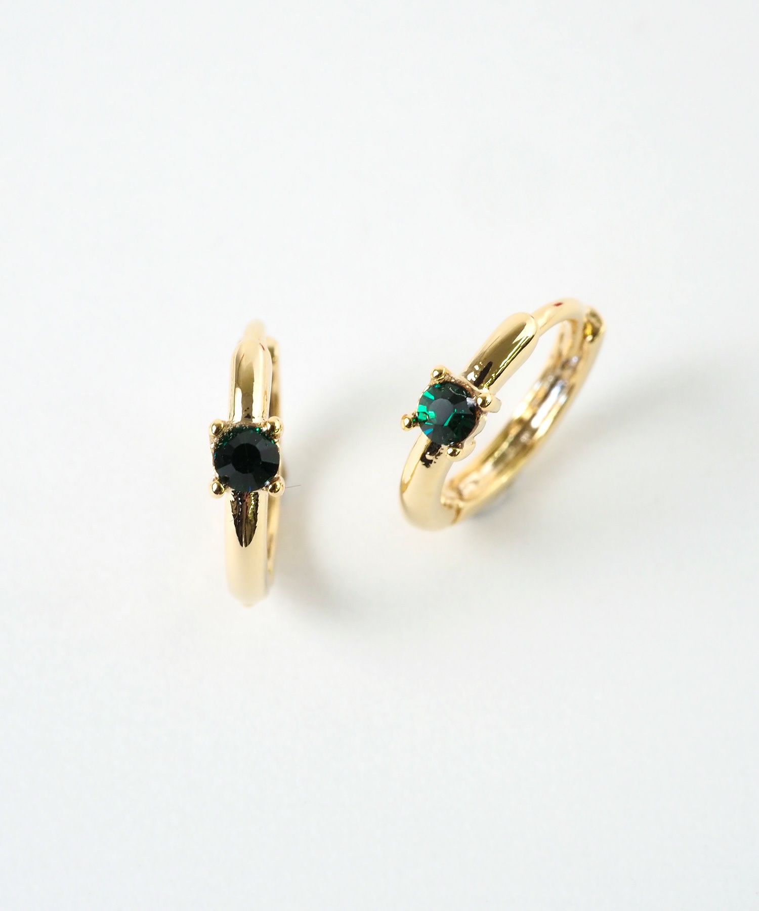 誕生石フープワンタッチピアス