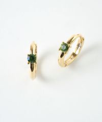 誕生石フープワンタッチピアス