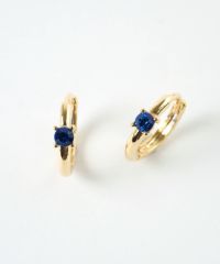 誕生石フープワンタッチピアス