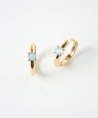 誕生石フープワンタッチピアス