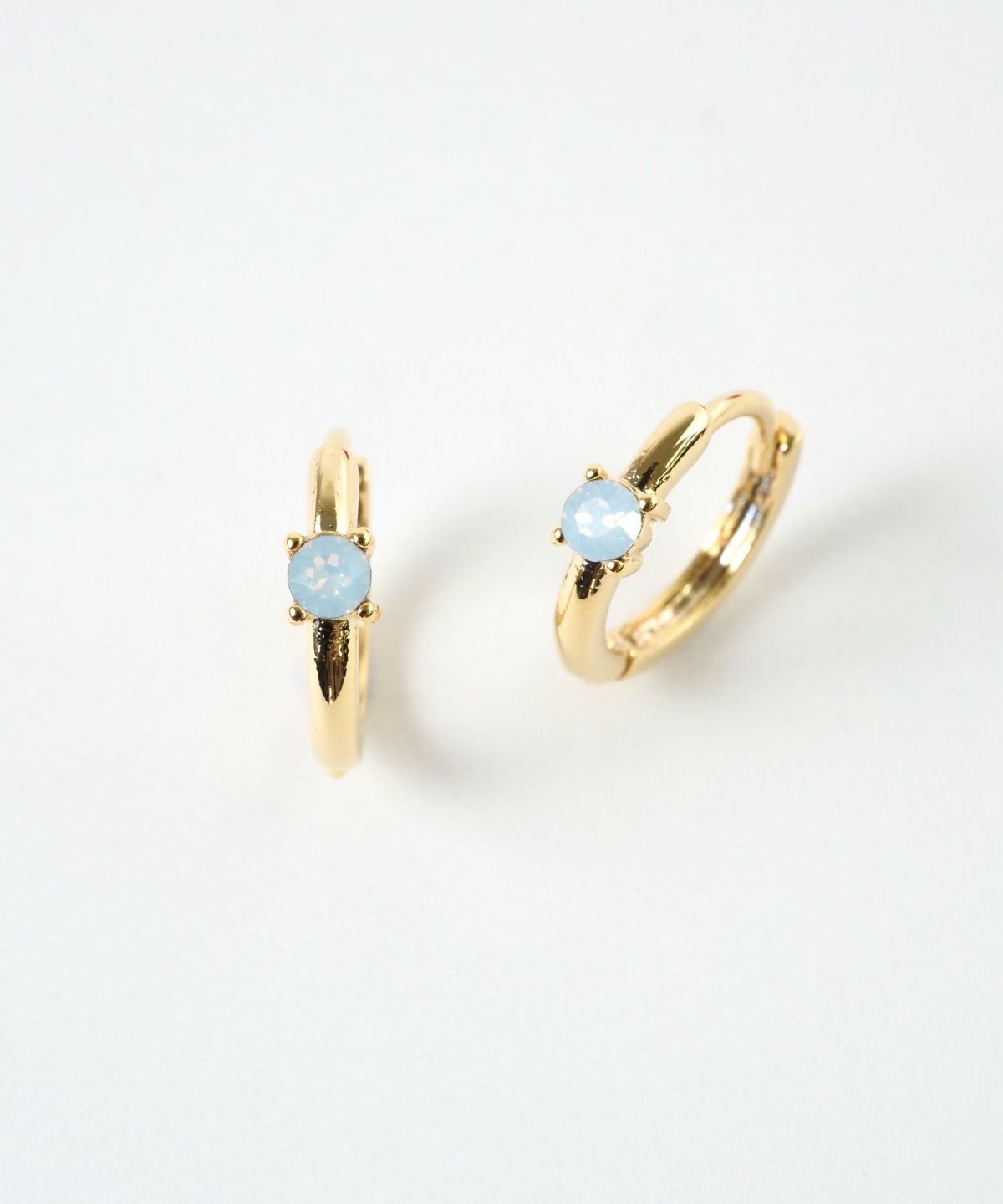 誕生石フープワンタッチピアス