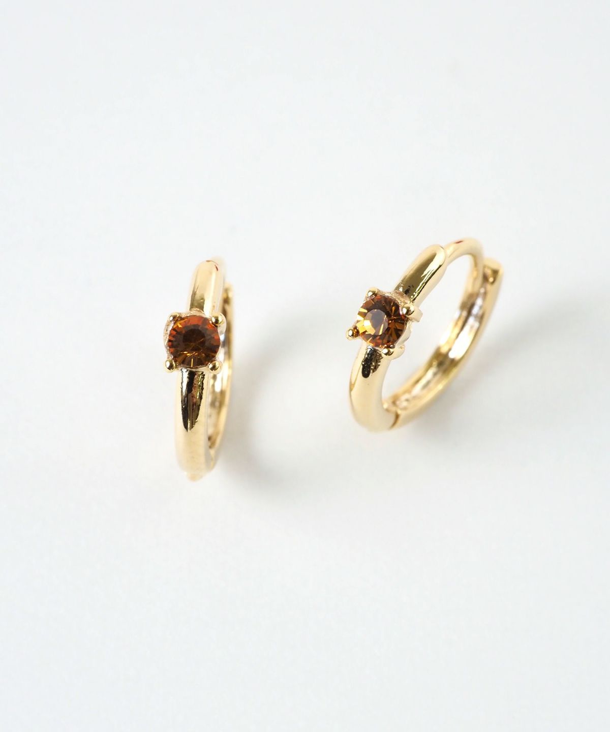 誕生石フープワンタッチピアス