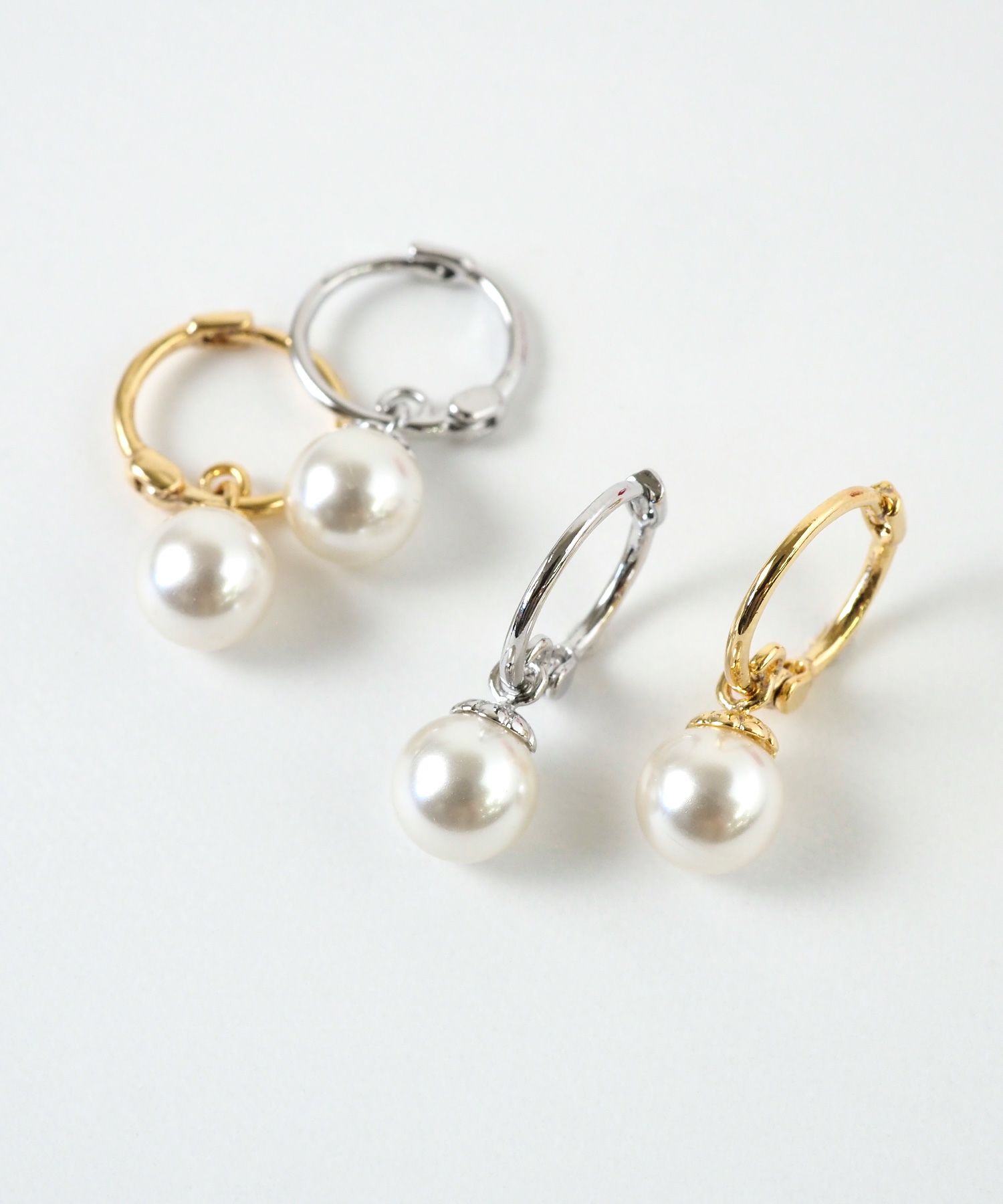 スイングパールフープワンタッチピアス