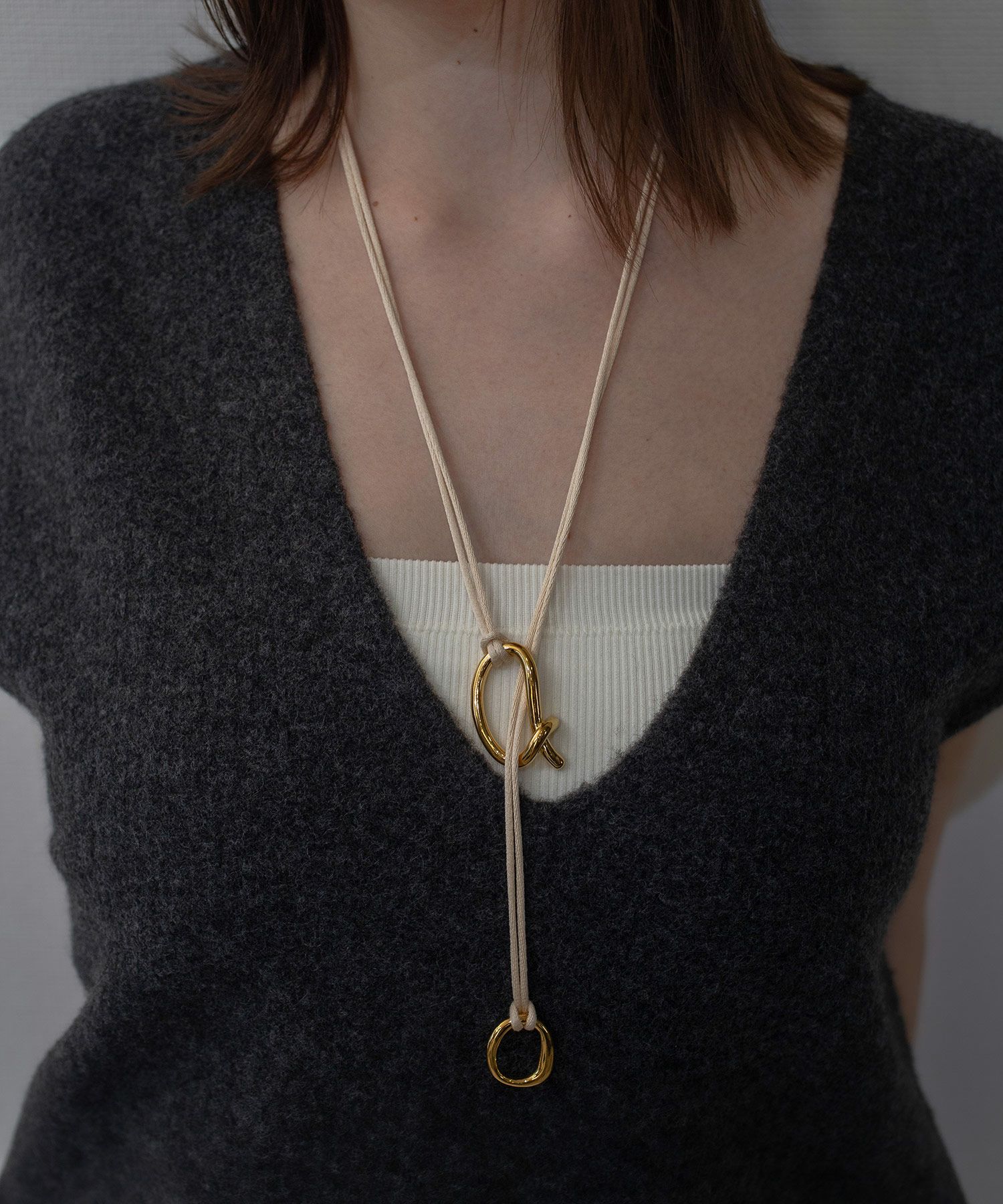 2pcsメタルコードネックレス