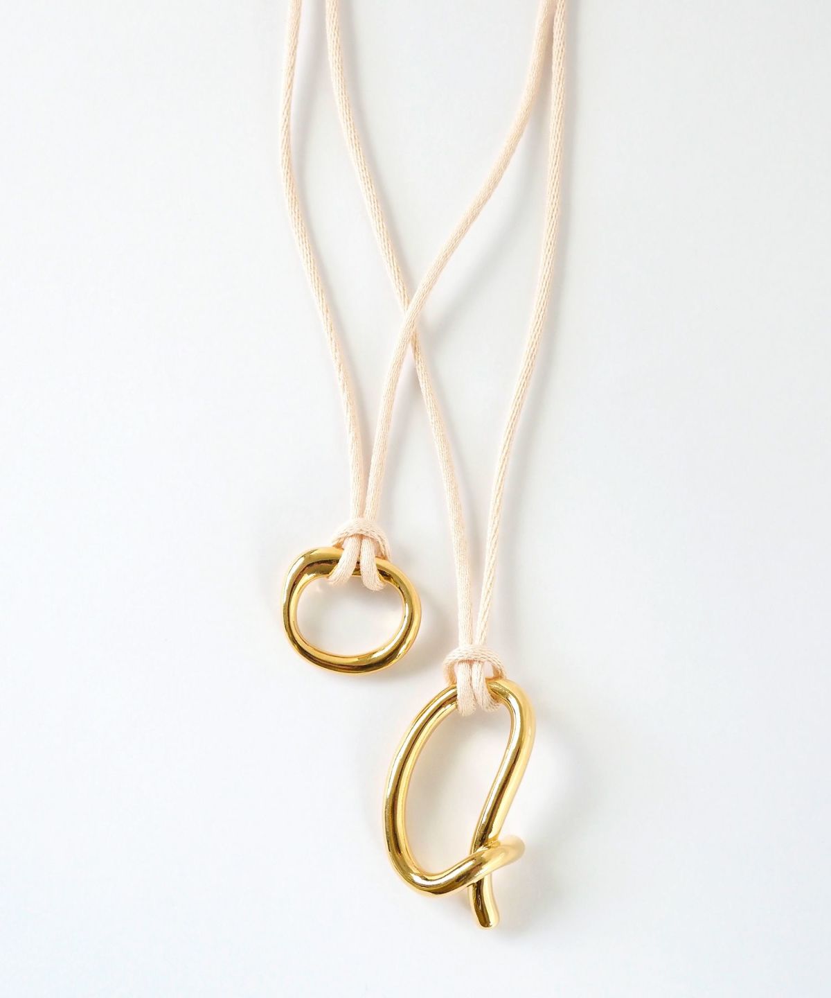 2pcsメタルコードネックレス