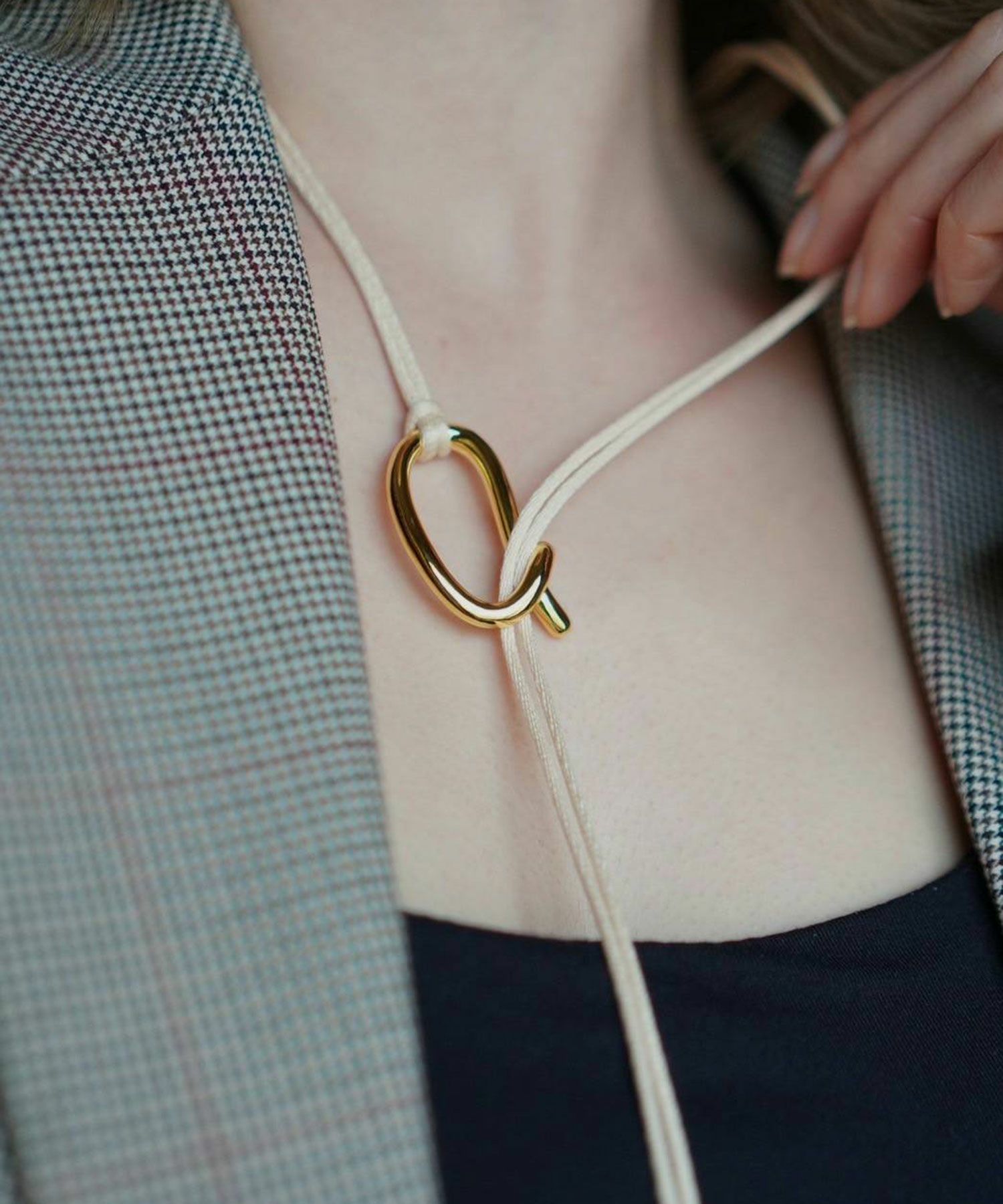 2pcsメタルコードネックレス