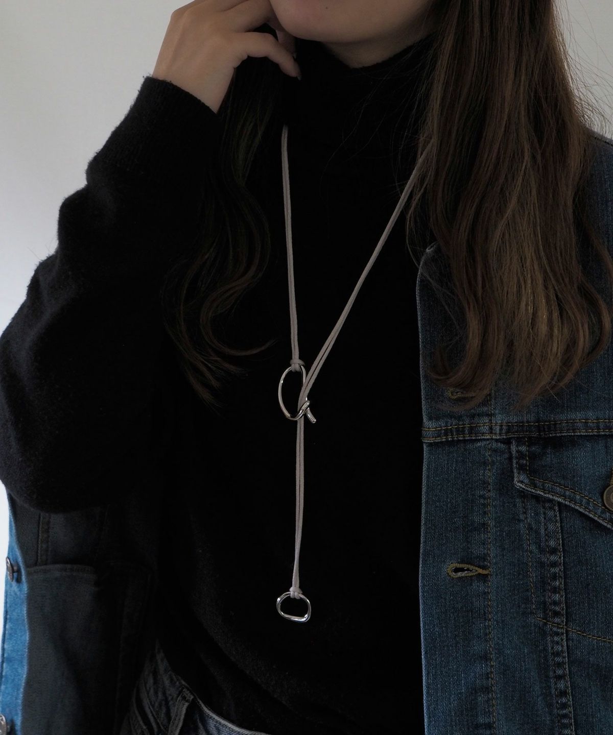 2pcsメタルコードネックレス