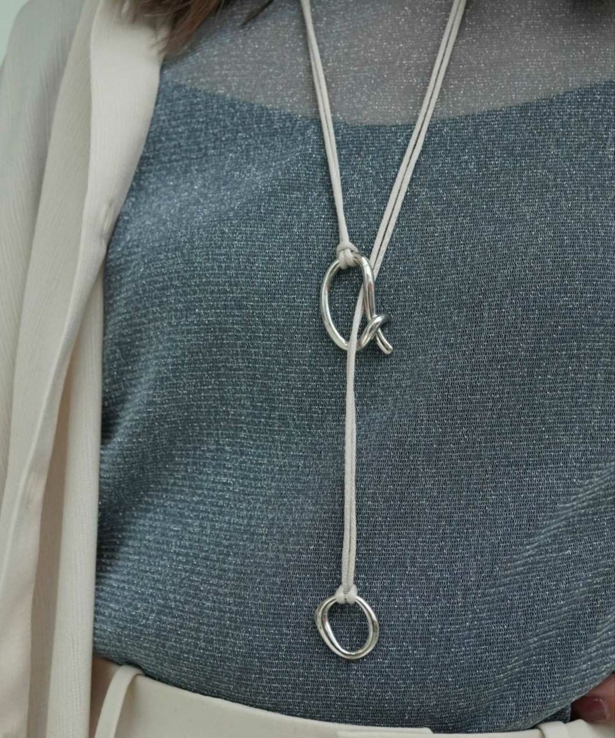 2pcsメタルコードネックレス