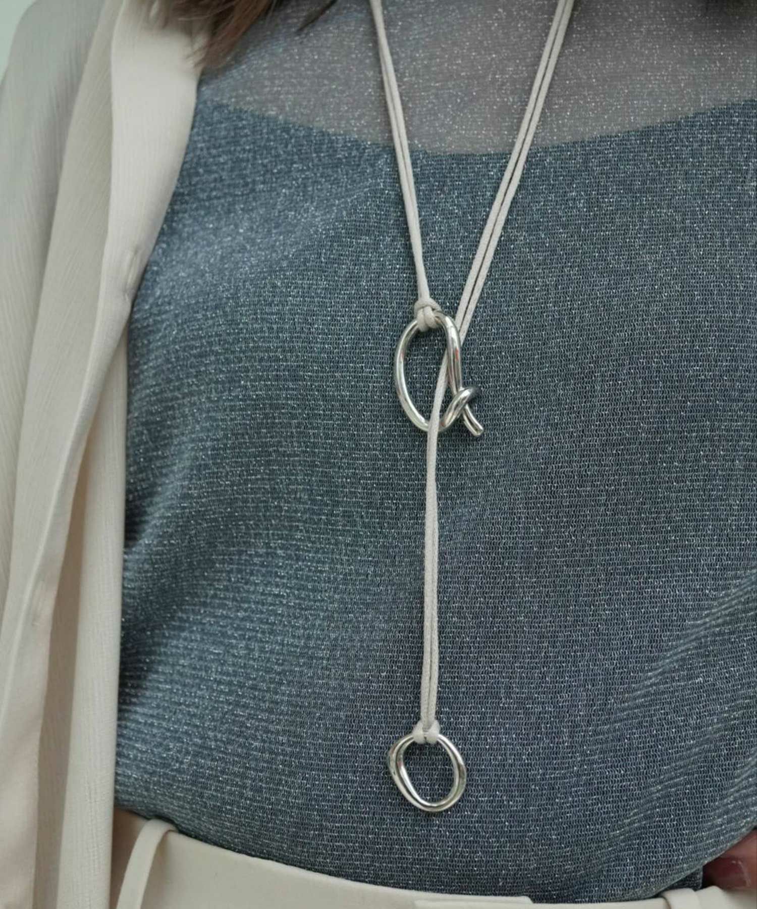 2pcsメタルコードネックレス