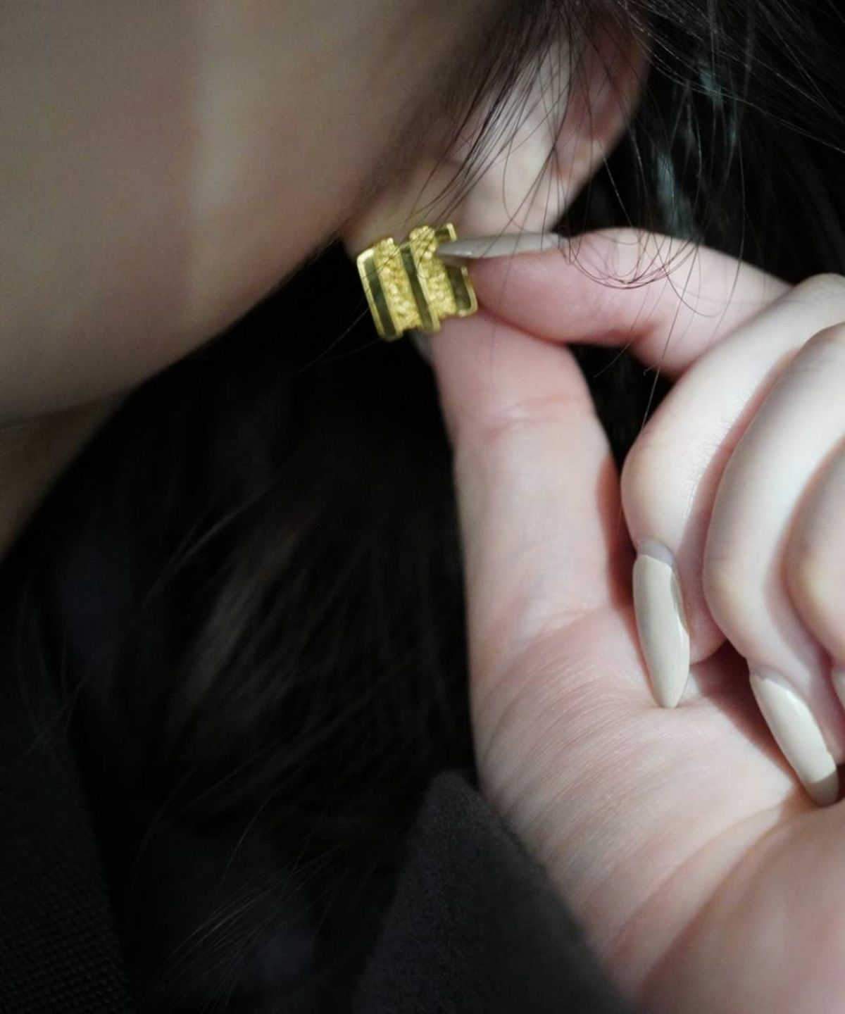 メタルタイルチタンポストピアス