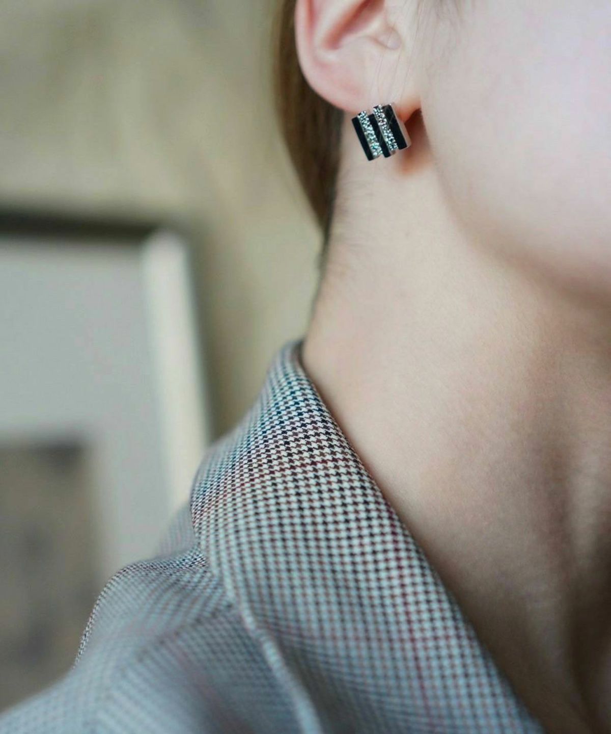 メタルタイルチタンポストピアス