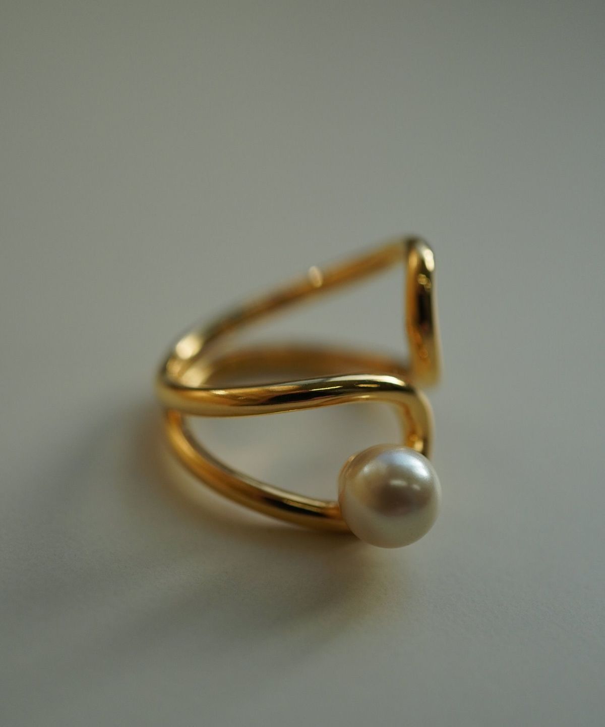 アシメパールリング