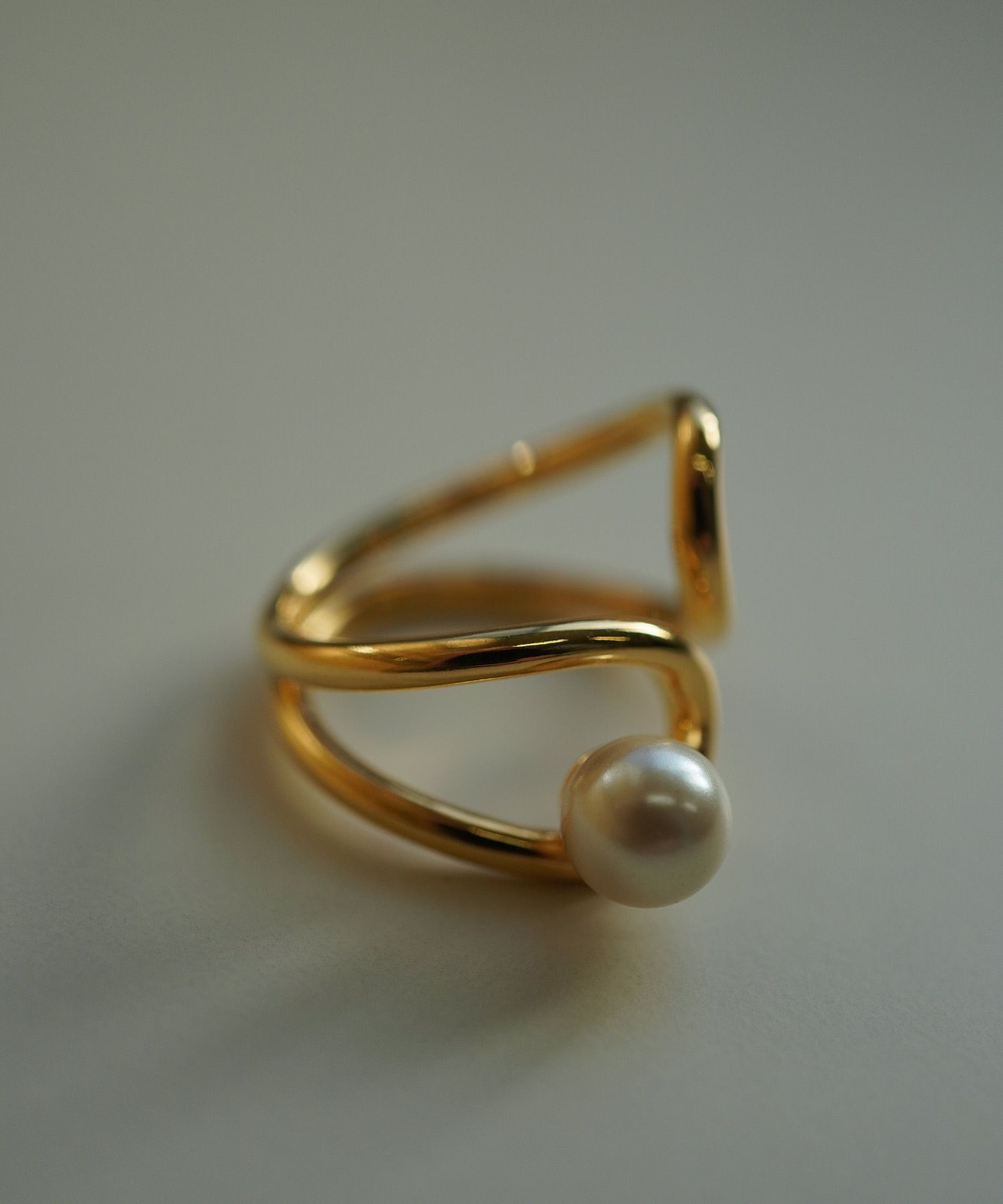 アシメパールリング