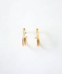 シンラインポリッシュパールフープピアス