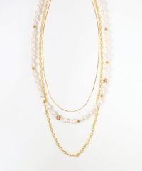 3連ミドルチェーンパールネックレス【MUK voyalibre】