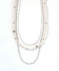 3連ミドルチェーンパールネックレス【MUK voyalibre】