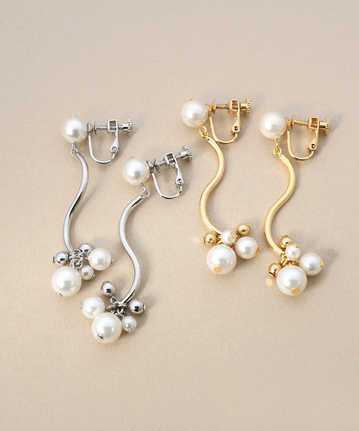 パールウエーブイヤリング【MUK voyalibre】