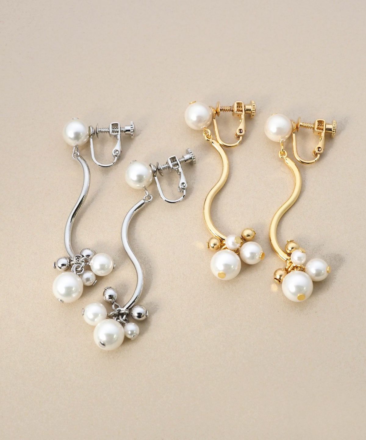 パールウエーブイヤリング【MUK voyalibre】