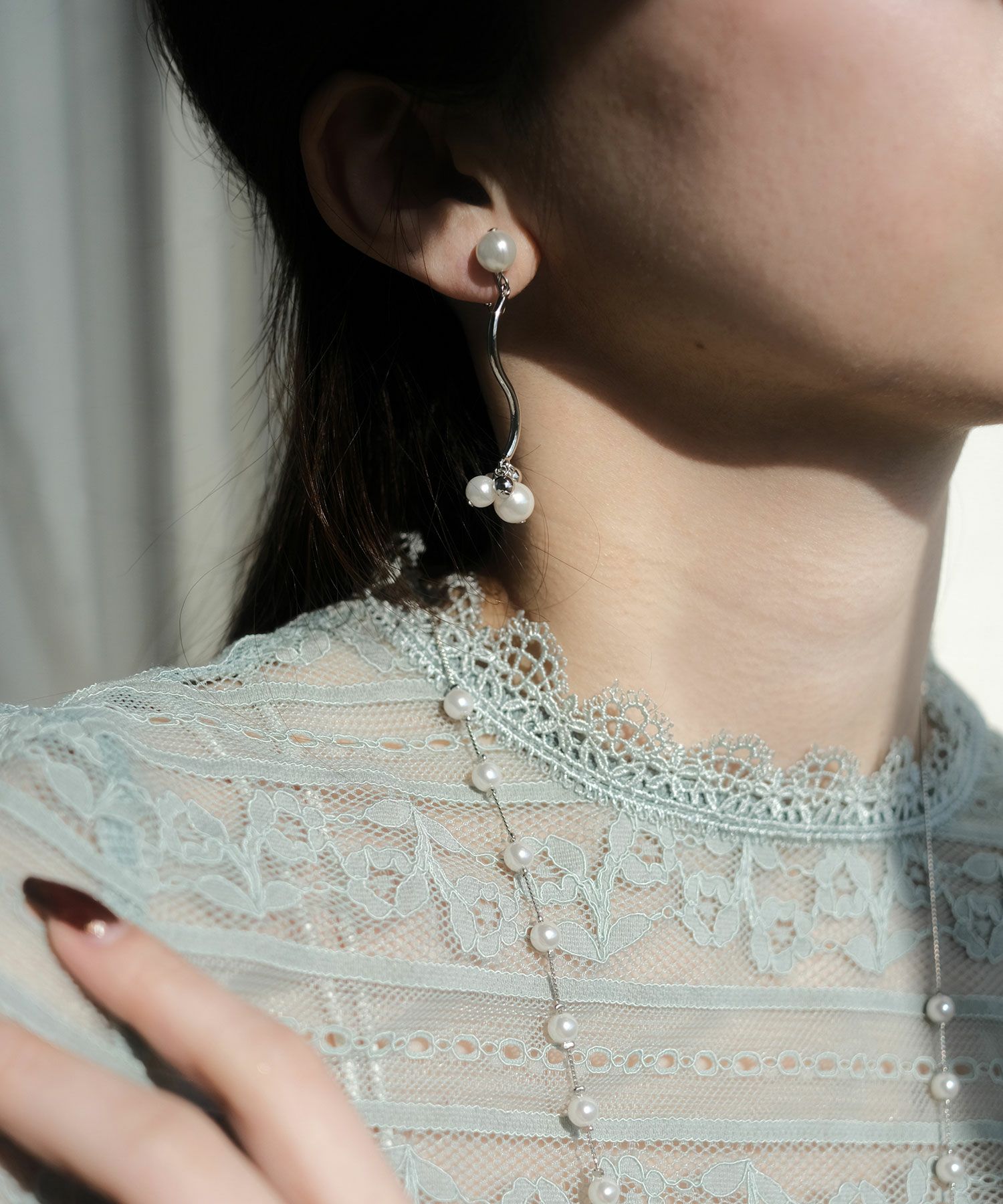 パールウエーブイヤリング【MUK voyalibre】